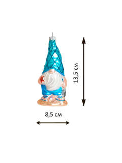 Елочное украшение 'Морской гном' 13 см, стекло, Holiday Classics 2