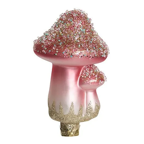 Елочная игрушка 'Грибочки' 11 см, на прищепке, стекло, Holiday Classics