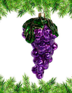 Елочная игрушка 'Виноград Изабелла' 12.5 см, стекло, Holiday ...