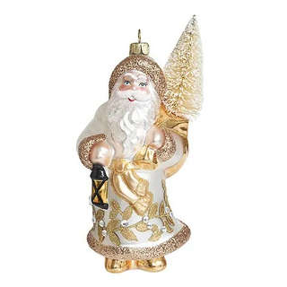 Елочная игрушка 'Дед Мороз Зимнее барокко' 17 см, стекло, Hol...