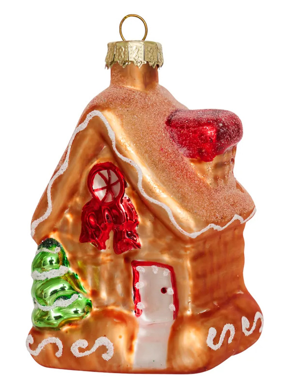 Елочное украшение 'Домик' 8 см, стекло, Holiday Classics