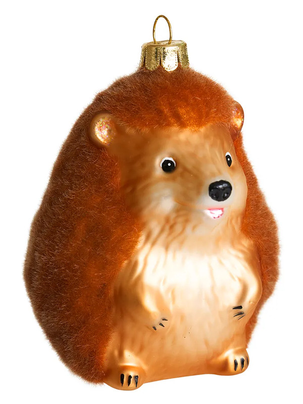 Елочное украшение 'Милый пушистый ежик' 10 см, стекло, Holiday Classics