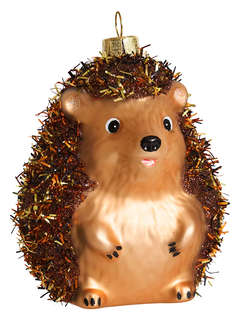 Елочное украшение 'Пушистый веселый ежик' 10 см, стекло, Holi...