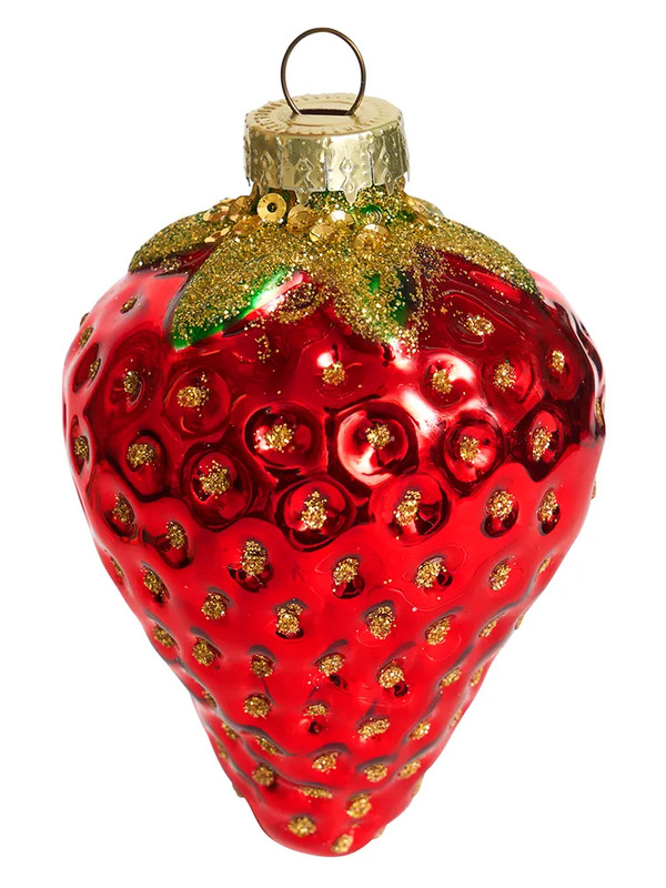 Елочное украшение 'Земляника Александрия' 9 см, стекло, Holiday Classics
