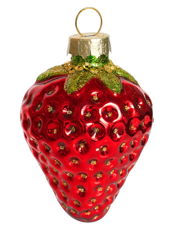 Елочное украшение 'Земляника Фестивальная' 7 см, стекло, Holiday Classics