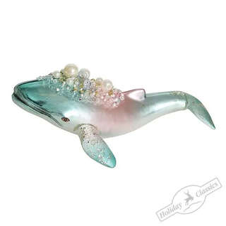Елочная игрушка 'Кит Розовая лагуна' 15.5 см, стекло, Holiday...