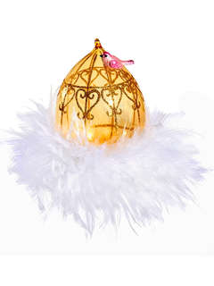 Елочное украшение 'Клетка с райской птичкой' 11 см, стекло, H...