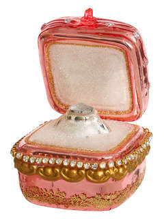 Елочное украшение 'Кольцо для невесты' 8 см, стекло, Holiday ...