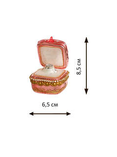 Елочное украшение 'Кольцо для невесты' 8 см, стекло, Holiday Classics 3