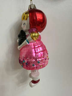 Елочная игрушка 'Красная шапочка с собачкой' 14 см, стекло, Holiday Classics 3