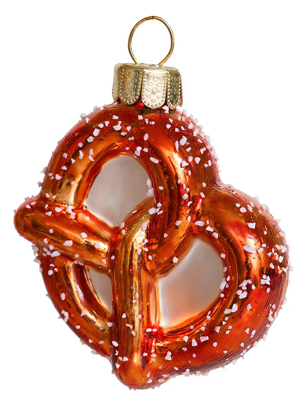 Елочное украшение 'Кренделек' 6 см, стекло, Holiday Classics