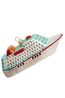 Елочная игрушка 'Круизный лайнер' 10 см, стекло, Holiday Clas...