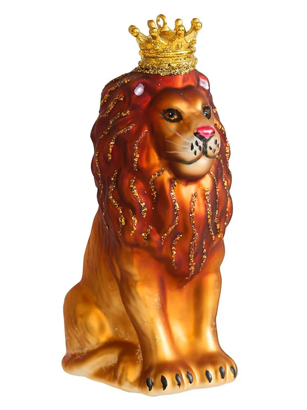 Елочное украшение 'Королевский лев' 12 см, стекло, Holiday Classics