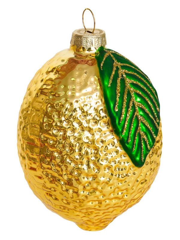 Елочное украшение 'Лимон Юбилейный' 9 см, стекло, Holiday Classics