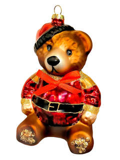 Елочное украшение 'Медведь в рождественском костюме' 14 см, с...