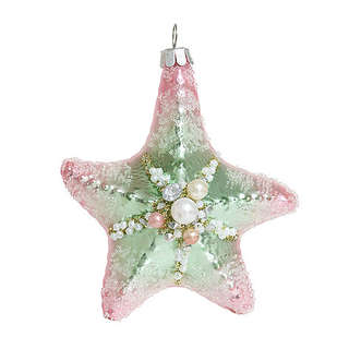 Морская звезда 'Голубая лагуна' 10 см, стекло, Holiday Classics