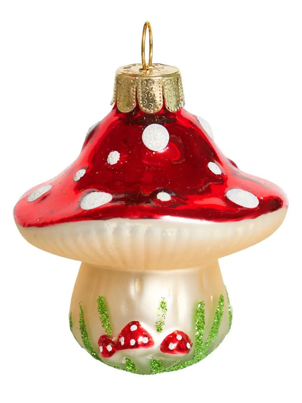 Елочное украшение 'Мухоморчик' 6 см, стекло, Holiday Classics