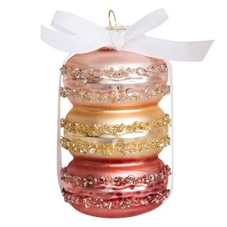 Елочное украшение 'Пирожные макаронс с ягодным вкусом' 9 см, ...