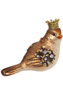 Елочная игрушка 'Птица Королевский сад' 10 см, стекло, Holida...
