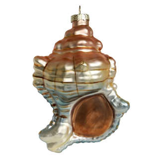 Елочное украшение 'Раковина-тритон золотисто-голубая' 12 см, стекло, Holiday Classics 2