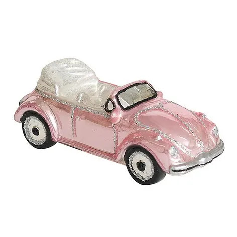 Елочная игрушка 'Кабриолет розовый' 11 см, стекло, Holiday Classics