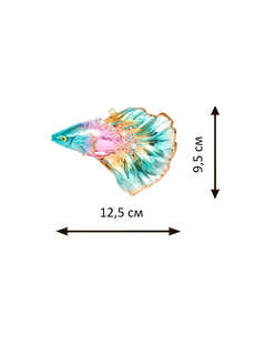 Елочное украшение 'Голубая тропическая рыбка' 9 см, стекло, Holiday Classics 2