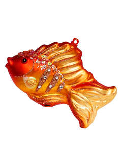 Елочное украшение 'Золотая рыбка' 7 см, стекло, Holiday Classics