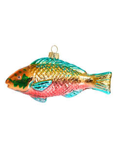 Елочная игрушка 'Рыбка Радужница бирюзовая' 6 см, стекло, Hol...