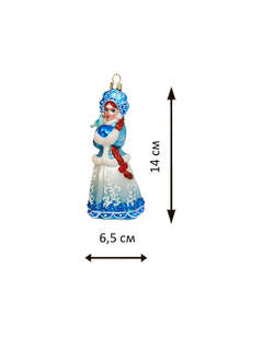 Елочное украшение 'Снегурочка в русском кокошнике' 14 см, стекло, Holiday Classics 2