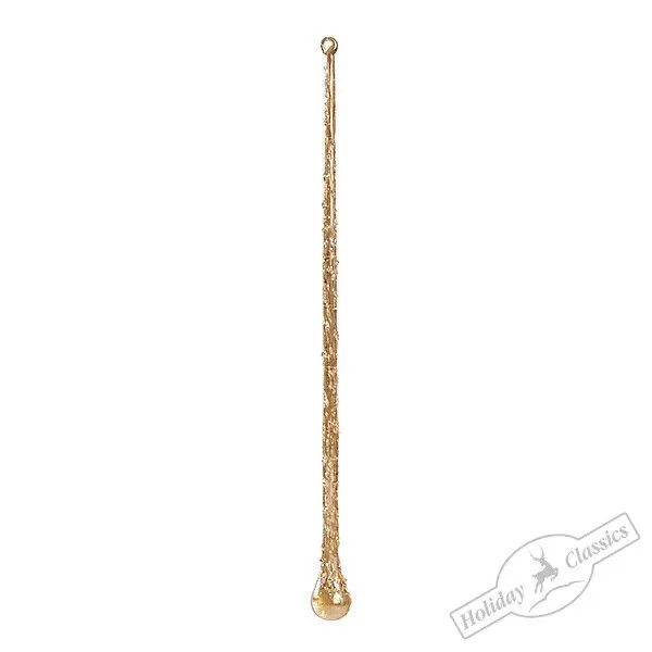 Елочная игрушка 'Сосулька-капля медовая' 30 см, стекло, Holiday Classics