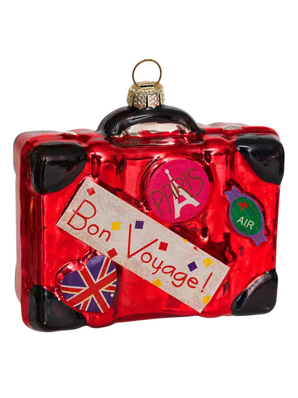 Елочное украшение 'Чемодан' 8 см, стекло, Holiday Classics