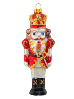 Елочное украшение 'Щелкунчик в красном мундире' 13 см, стекло...