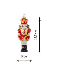 Елочное украшение 'Щелкунчик в красном мундире' 13 см, стекло, Holiday Classics 2