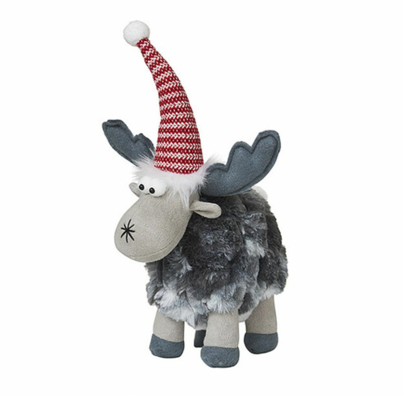 Мягкая кукла 'Лось в полосатом колпачке' 32 см, текстиль, Holiday Classics