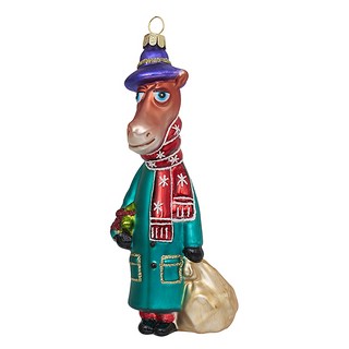 Елочное украшение 'Конь в пальто' 14 см, Символ года 2026, Ho...