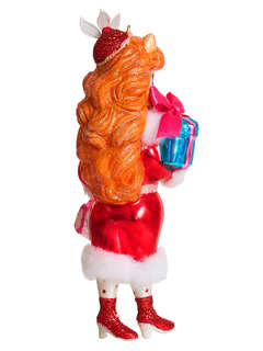 Елочное украшение 'Лошадь-леди с подарками' 14 см, Символ года 2026, Holiday Classics 2