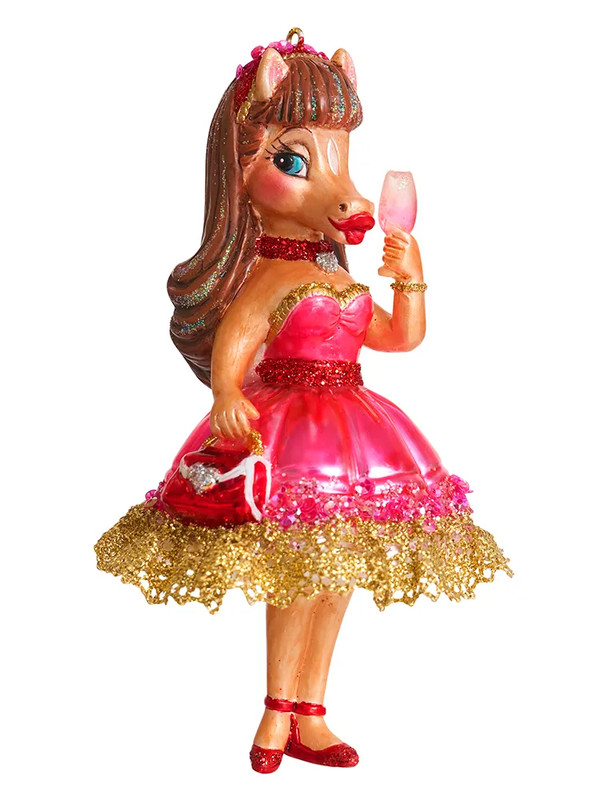 Елочное украшение 'Лошадь-супермодель' 13 см, Символ года 2026, Holiday Classics