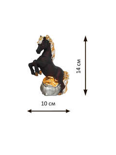 Елочное украшение 'Лошадь Оникс с золотыми монетами' 14 см, Символ года 2026, Holiday Classics 2