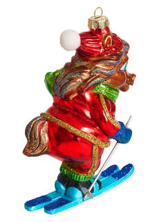 Елочное украшение 'Конь-лыжник' 12 см, Символ года 2026, Holiday Classics 2