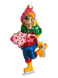 Елочное украшение 'Лошадь-фигуристка' 15 см, Символ года 2026...
