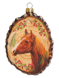 Елочное украшение 'Медальон 'Лошадь' 11 см, Символ года 2026,...