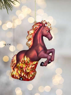 Елочное украшение 'Огненная лошадь' 14 см, Символ года 2026, Holiday Classics, в ассортименте. Цена за 1 шт. 3