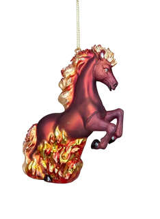 Елочное украшение 'Огненная лошадь' 14 см, Символ года 2026, Holiday Classics, в ассортименте. Цена за 1 шт. 5