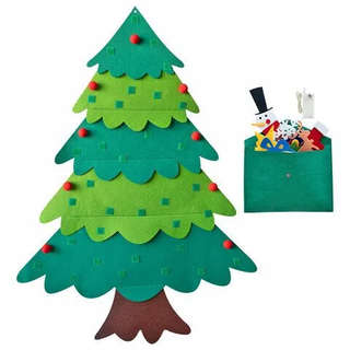 Фетровая ель с игрушками 102х68 см, 32 украшения, 3 м гирлянда 2