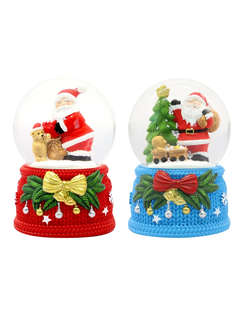 Снежный шар 'Дед Мороз' d 65мм, полистоун/стекло, в ассортиме...