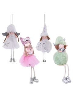 Украшение елочное 'Девочка' 19 см, полиэстер, в ассортименте....