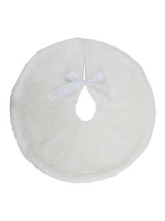 Новогодний коврик под елку, белый, 60 см, полиэстер, подвес