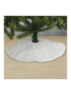 Новогодний коврик под елку, белый, 60 см, полиэстер, подвес 3
