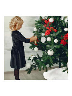 Новогодний коврик под елку, белый, 60 см, полиэстер, подвес 8