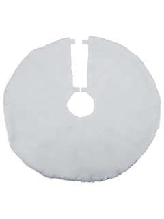 Новогодний коврик под елку белый c серебристыми снежинками 3